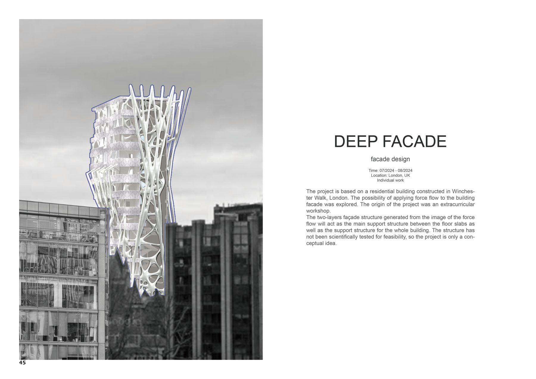 Deep Facade portfolio page